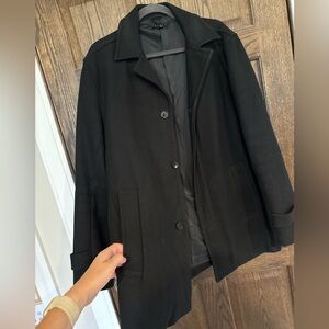 Theory Black Wool  Coat Men’s Large
